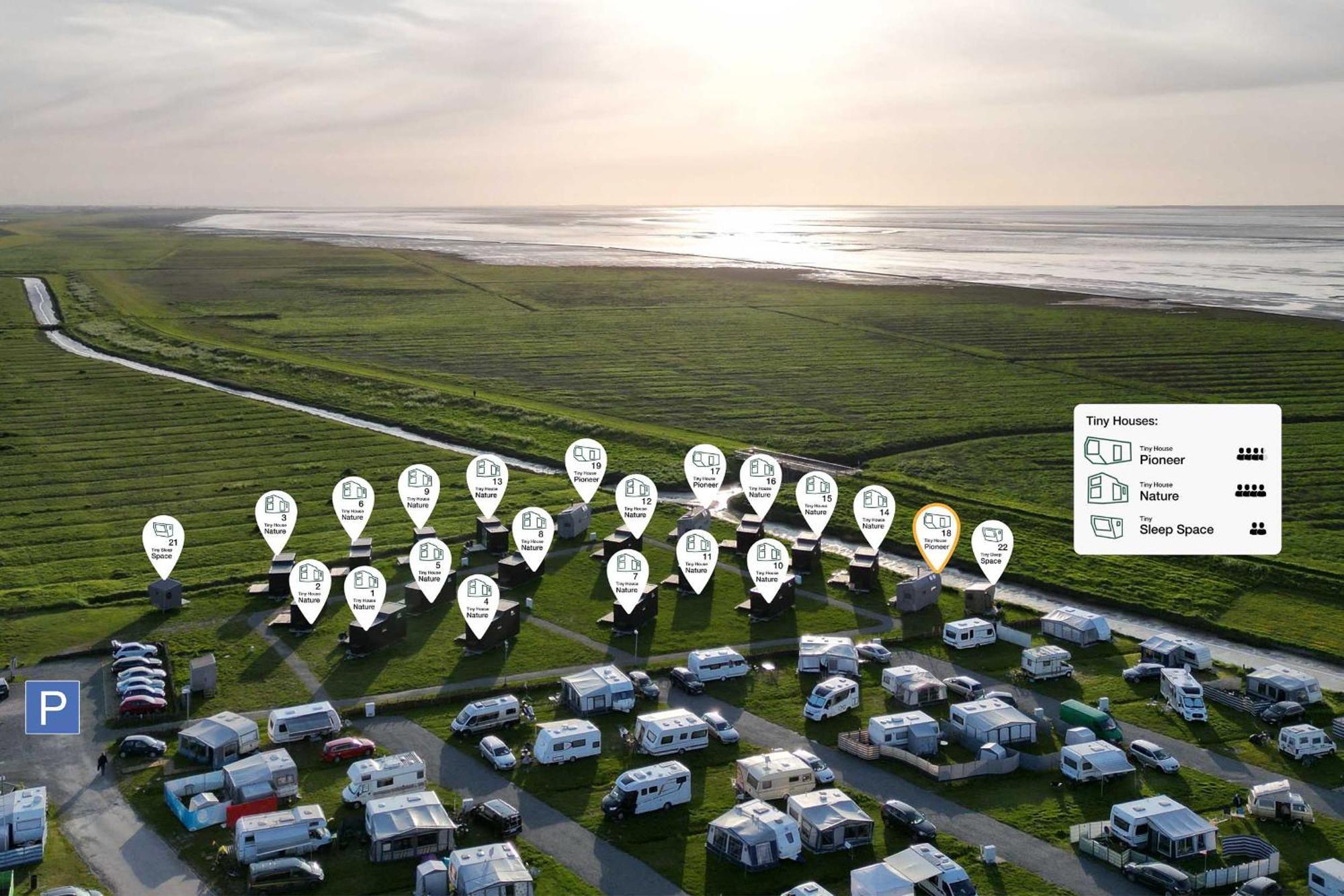 Tiny House Pioneer 18 Zur Meerseite - Green Tiny Village Harlesiel Carolinensiel Eksteriør billede